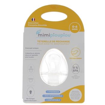 Anpassbare physiologische Sauger 0-6 Monate Mimipioupiou - ein Sauger