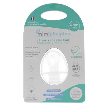 Physiologische, anpassbare Sauger 6-18 Monate Mimipioupiou - ein Sauger
