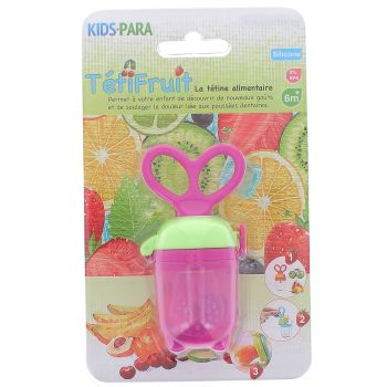 T&eacute;tiFruit Lebensmittel-Schnuller Kids Para - 1 Schnuller in rosa Farbe