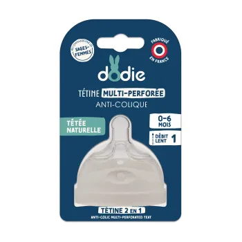 Anti-Kolik Multi-Loch Sauger Dodie - ein Sauger