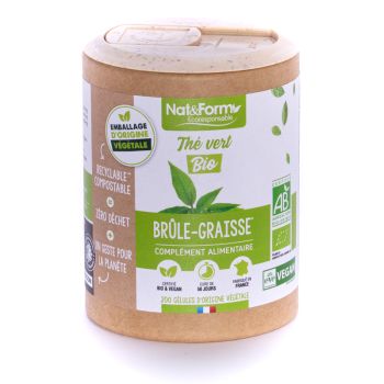 Bio Grüner Tee Ecoresponsable Nat&Form - Dose von 200 Kapseln