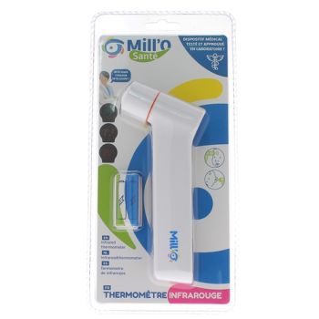 Infrarot-Fieberthermometer ohne Kontakt für Stirn und Ohr Mill'O - ein Thermometer