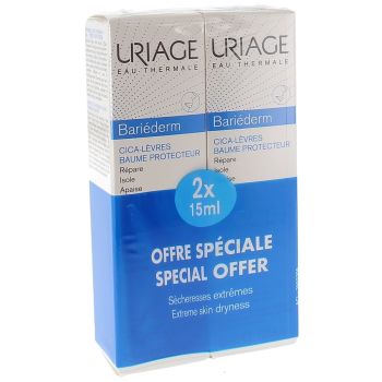 Bariéderm Cica-Lippen reparierender Balsam Uriage - 2er-Pack mit 15 ml Tuben