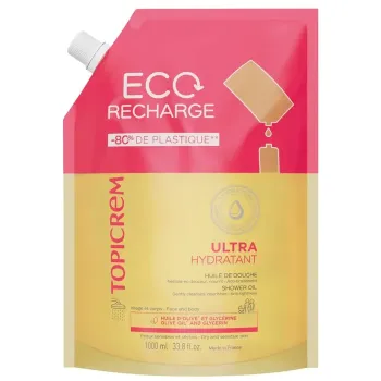 Ultra-feuchtigkeitsspendendes Duschöl Topicrem - Eco-Nachfüllpackung von 1L