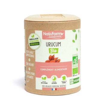 Urucum bio Ecoresponsable Nat&Form - Dose von 200 Kapseln