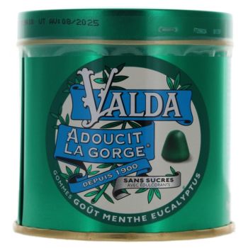 Valda Gummis Minze und Eukalyptus ohne Zucker - Dose mit 140 g