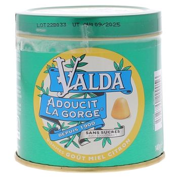 Valda Pastillen Honig Zitrone ohne Zucker - Dose mit 140g