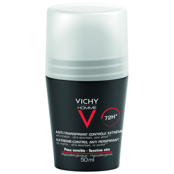 Antitranspirant-Deodorant 72h empfindliche Haut Vichy Herren - Roll-On-Flasche 50 ml
