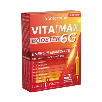 Vita'max Booster 6G Santarome - Packung mit 20 Ampullen zu je 10 ml