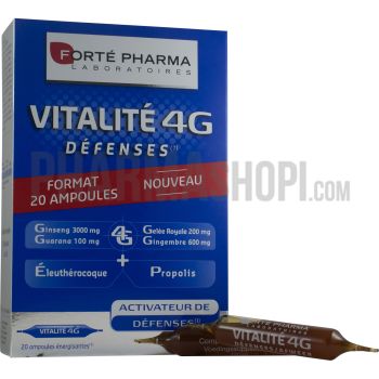 Vitalität 4G Abwehr Forte Pharma - Packung mit 20 Ampullen à 4 g