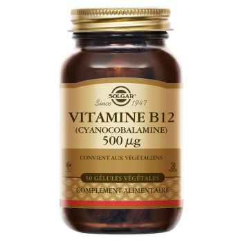 Vitamin B12 500 µg Cyanocobalamin Solgar - Dose von 50 Kapseln
