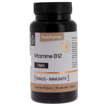 Vitamin B12 1mg Nat&Form - Dose von 30 Kapseln