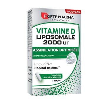 Liposomales Vitamin D 2000 IE Forté Pharma - Packung mit 30 Kapseln