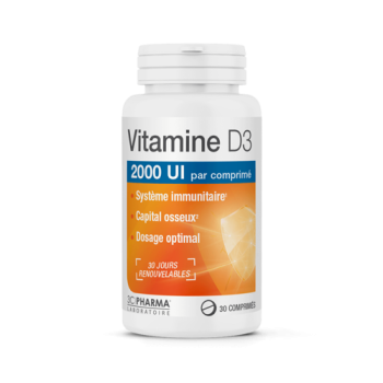Vitamin D3 2000UI 3C Pharma - Dose von 30 Tabletten