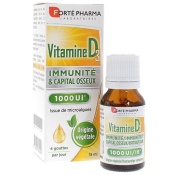 Vitamin D3 Immunität und Knochengesundheit Forté Pharma - Tropfflasche mit 15 ml