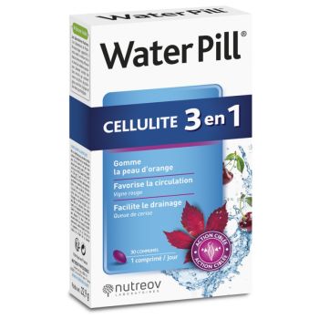 Wassertablette Cellulite 3 in 1 Nutreov - Packung mit 20 Tabletten