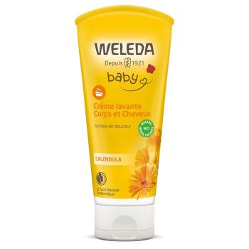 Calendula Waschlotion für Körper und Haare Weleda Baby - Tube mit 200 ml