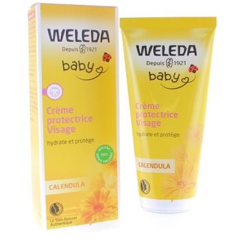 Calendula Schutzcreme für das Gesicht Weleda Baby - Tube mit 50 ml