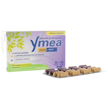 Yméa Menopause Tag & Nacht Omega Pharma - Packung mit 64 Kapseln
