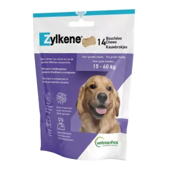 Zylkene Happen f&uuml;r Hunde von 15 bis 60 kg Vetoquinol - Beutel mit 14 Happen