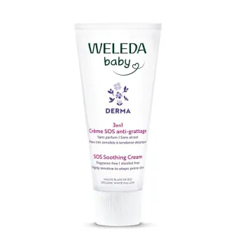 SOS-Creme 3 in 1 gegen Juckreiz Weleda Baby Derma - Flasche mit 50ml