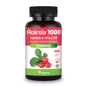Acérola 1000 Vitavea - Dosis von 30 Gummibärchen