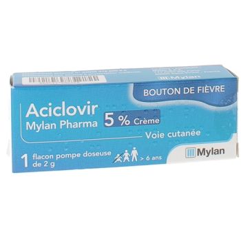 Aciclovir Mylan Pharma 5% - Pumpflasche mit Dosierung von 2g