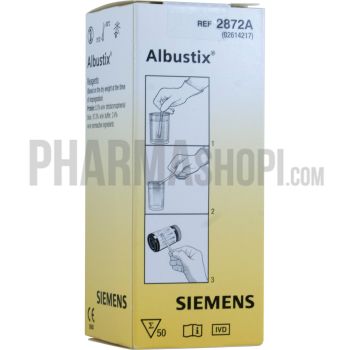 Albustix Reagenzstreifen zur Urinanalyse - Packung mit 50 Streifen