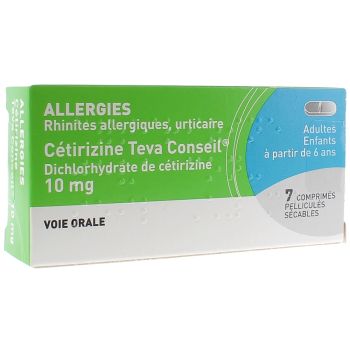 Cétirizine Teva Beratung 10mg - 7 filmbeschichtete, teilbare Tabletten