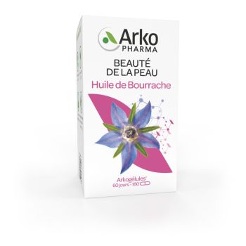 Arkogélules Borretschöl Arkopharma - Packung mit 180 Kapseln