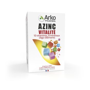 Azinc Vitalität Arkopharma - Packung mit 60 Kapseln