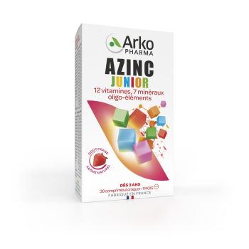 Azinc Junior Erdbeergeschmack Arkopharma - Packung mit 30 Tabletten
