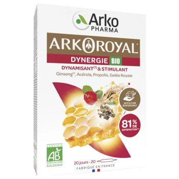 Arkoroyal Dynergie bio belebend & anregend Arkopharma - Packung mit 20 Ampullen