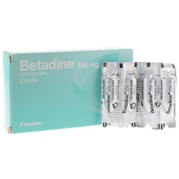 Betadine 250mg Zäpfchen - Packung mit 8 Zäpfchen