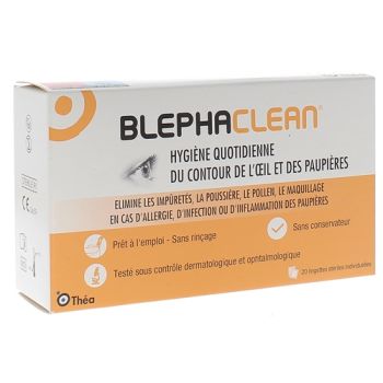 Blephaclean Augenlid-Hygiene - Packung mit 20 Kompressen