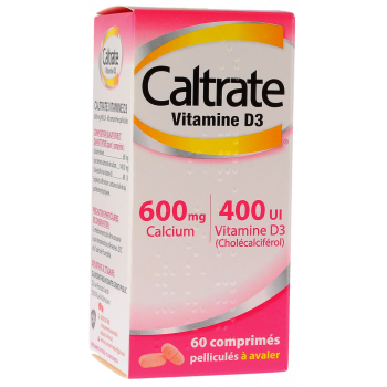 Caltrate Vitamin D3 600mg/400 U.I. Filmtabletten - Packung mit 60 Tabletten