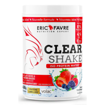 Clear Shake Iso-Protein-Wasser mit rotem Fruchtgeschmack Eric Favre - 500g Dose