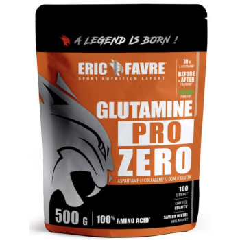 Glutamin pro zero Geschmack natürlich Eric Favre - Beutel mit 500g