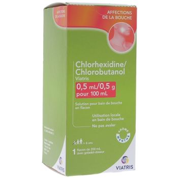 Chlorhexidin Chlorobutanol Mylan 0,5ml/0,5g Lösung zum Mundspülen - Flasche mit 200ml