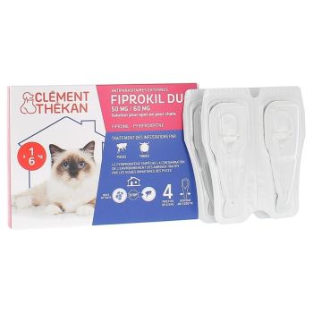 Fiprokil duo Katze 50 mg/60 mg Cl&eacute;ment-Th&eacute;kan - 4 Pipetten zu 0,5 ml