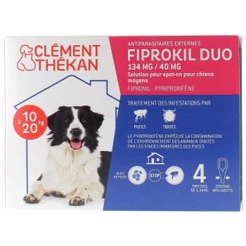 Fiprokil duo Hund 134 mg/40 mg Clément-thékan - 4 Pipetten zu 1,34 ml