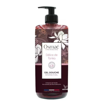 Duschgel Delice von Tonka Vanille und weißen Blumen Osmaé - Pumpflasche 1L