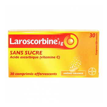 Laroscorbine 1g ohne Zucker Brausetabletten - Packung mit 30 Tabletten