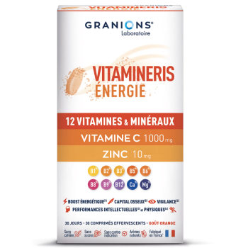 Vitamineris Energie 12 Vitamine und Mineralstoffe Granions - Packung mit 28 Tabletten