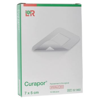Curapor chirurgisches Wundpflaster Lohmann & Rauscher - 10 Pflaster von 7 x 5 cm