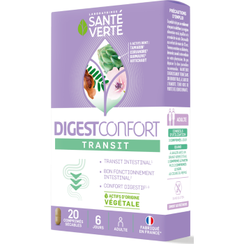 DigestConfort Transit Gesundheit Grün - Packung mit 20 Tabletten