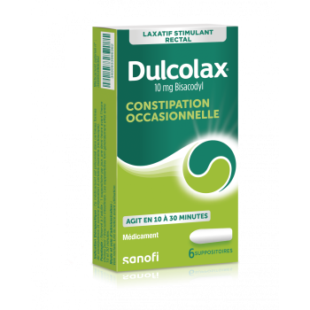 Dulcolax 10mg Zäpfchen - Packung mit 6 Zäpfchen