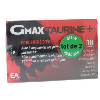 Gmax Taurin + Energie-Konzentrat Eafit - 2 Boxen mit 30 Ampullen