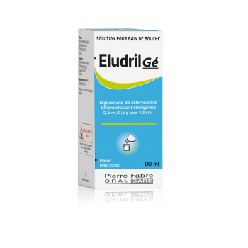 Eludril Gé Lösung für Mundspülung - Flasche mit 90 ml
