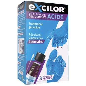 Warzenbehandlung Gel Säure Hände und Füße Excilor - Flasche mit 4 ml